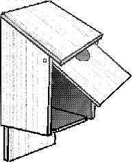 drawing of nest box for bluebirds