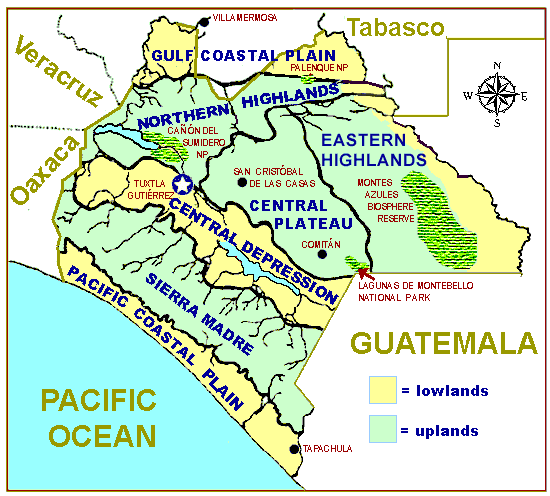 Chiapas physiography