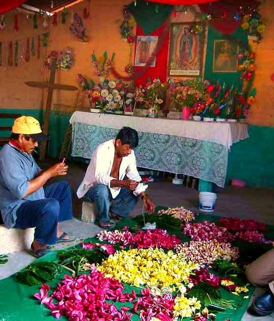 Ceremonial use of Frangipani flowers