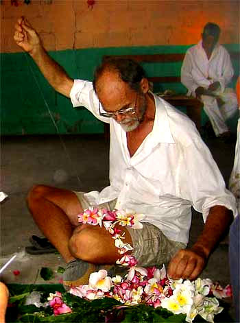 Ceremonial use of Frangipani flowers