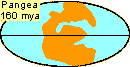 Pangea 160 mya