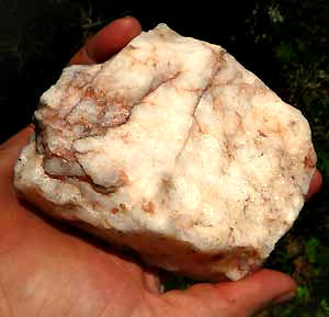 white quartzite rock