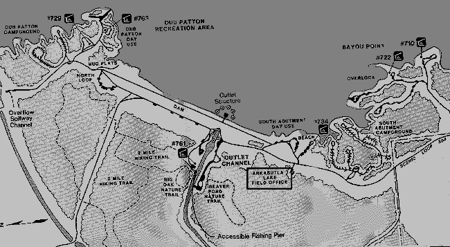 Arkabutla Lake Map