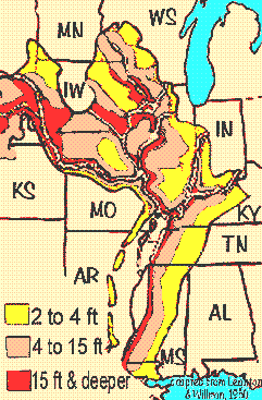 Loess Depths in North America