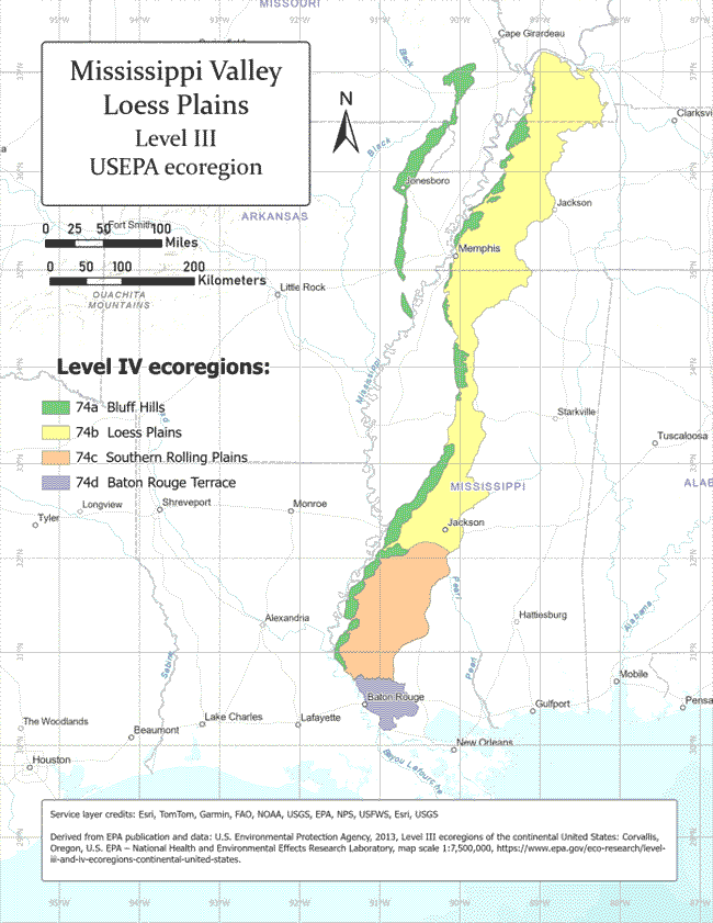 Loess Depths in North America