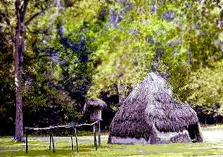 reconstructed Natchez hut at the Grand Villae of the Natchez Indians, Natchez, Mississippi
