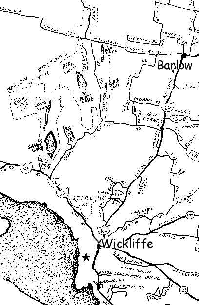 Map of Barlow Bottoms WMA area