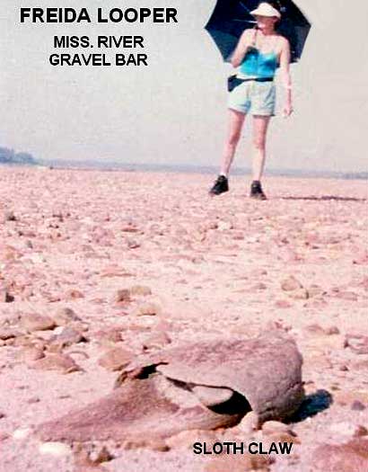 Freida Looper on a Mississippi River gravel bar