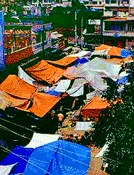 view of street scene from mercado roof