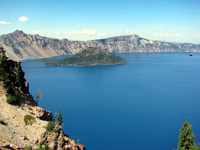 view across Crater Lake
