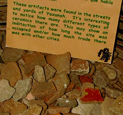 pottery sherds from Yaxunah, Yucatan