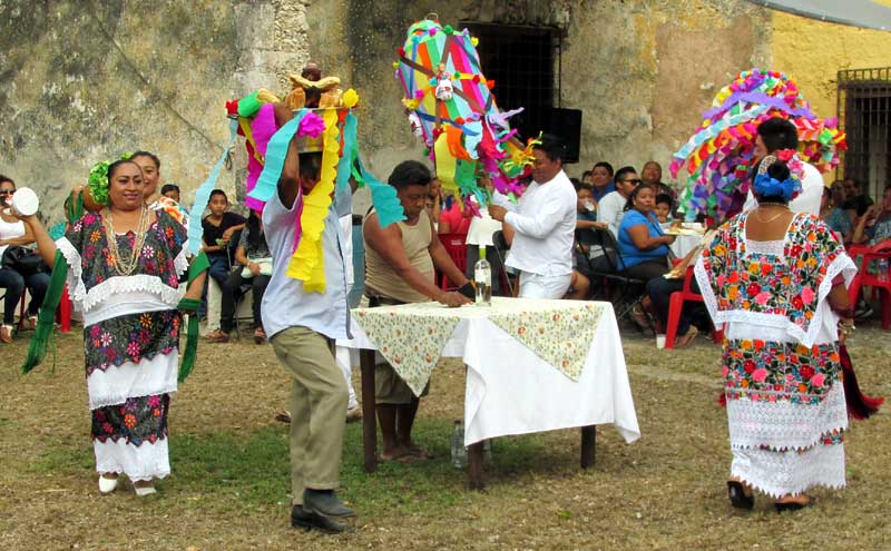 Maya San Isidero Day dancers