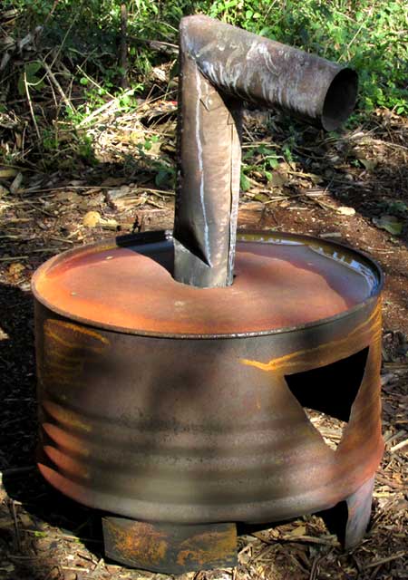 top of stove for making charcoal