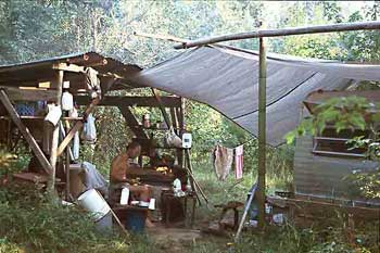 Jim's camp at Laurel Hill Plantation, photo by Dr. Sigrid Liede