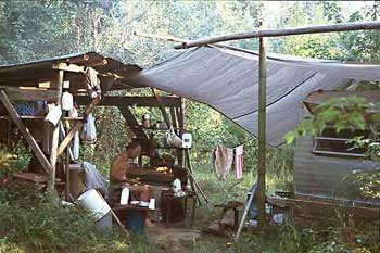 Jim's home in the forest, photo by Dr. Sigrid Liede of Bayreuth, Germany