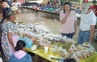 Selling bread in Jalpan, Queretaro