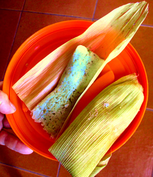 Tamale in cornshuck