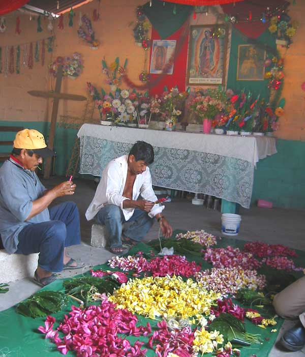 construyendo diseños con flores
