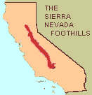 Location of the Sierra Nevada Foothills