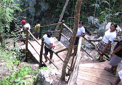 escalera de madera