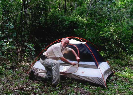 Kelty Salida2 tent in Yaxunah camp